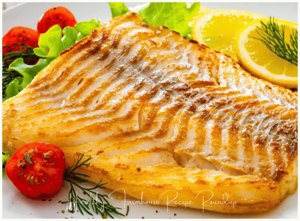 Grilled cod fillet