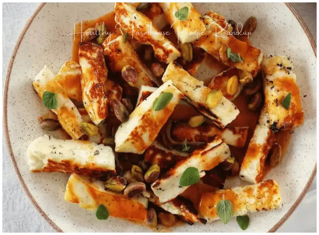 Healthy Grilling Recipe: strips of grilled halloumi cheese