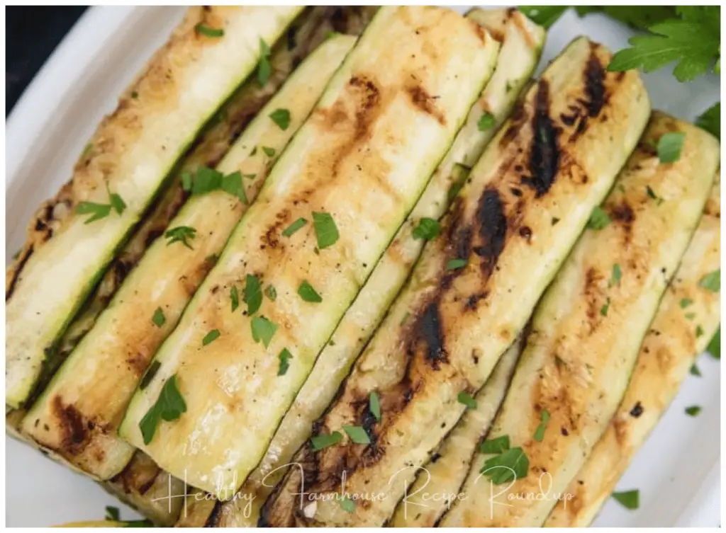 Grilled zucchini spears