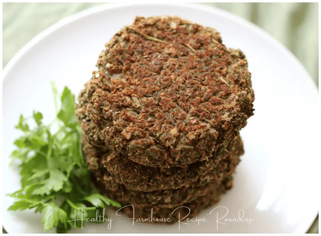Stack of healthy veggie burger patties