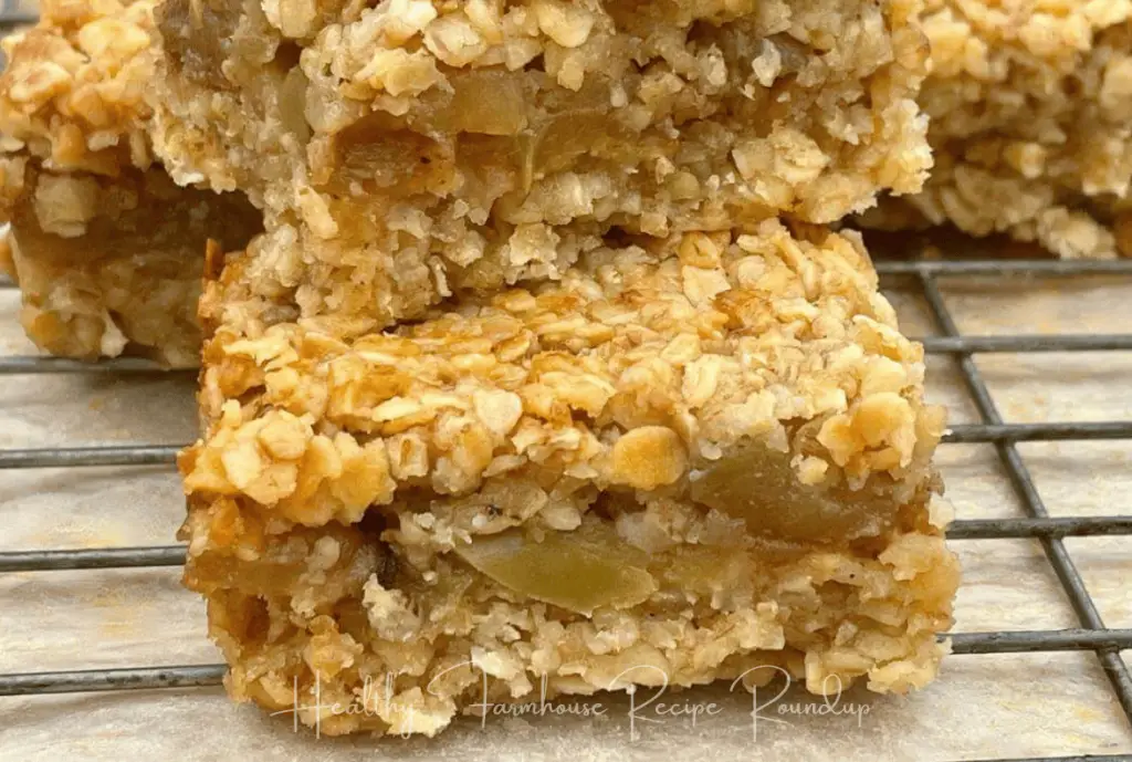 healthy apple dessert oat squares 