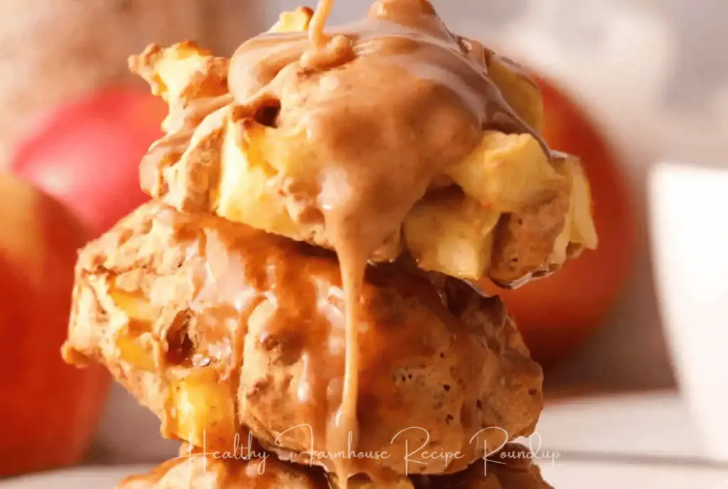 Stack of apple fritters