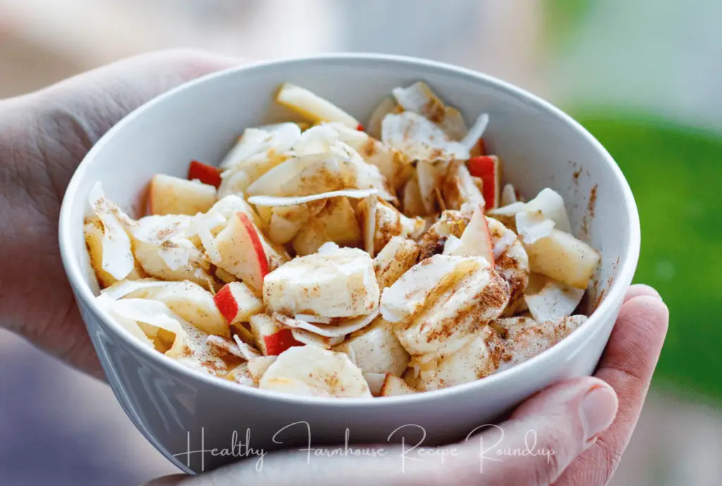 Bowl of apples and bananas