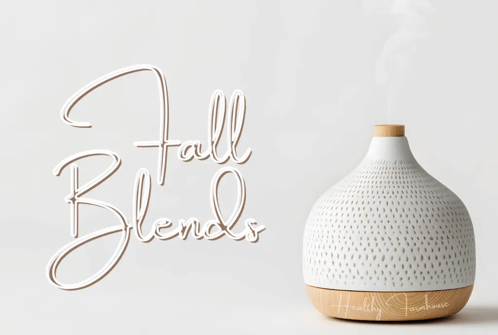 White diffuser with text: Fall Blends