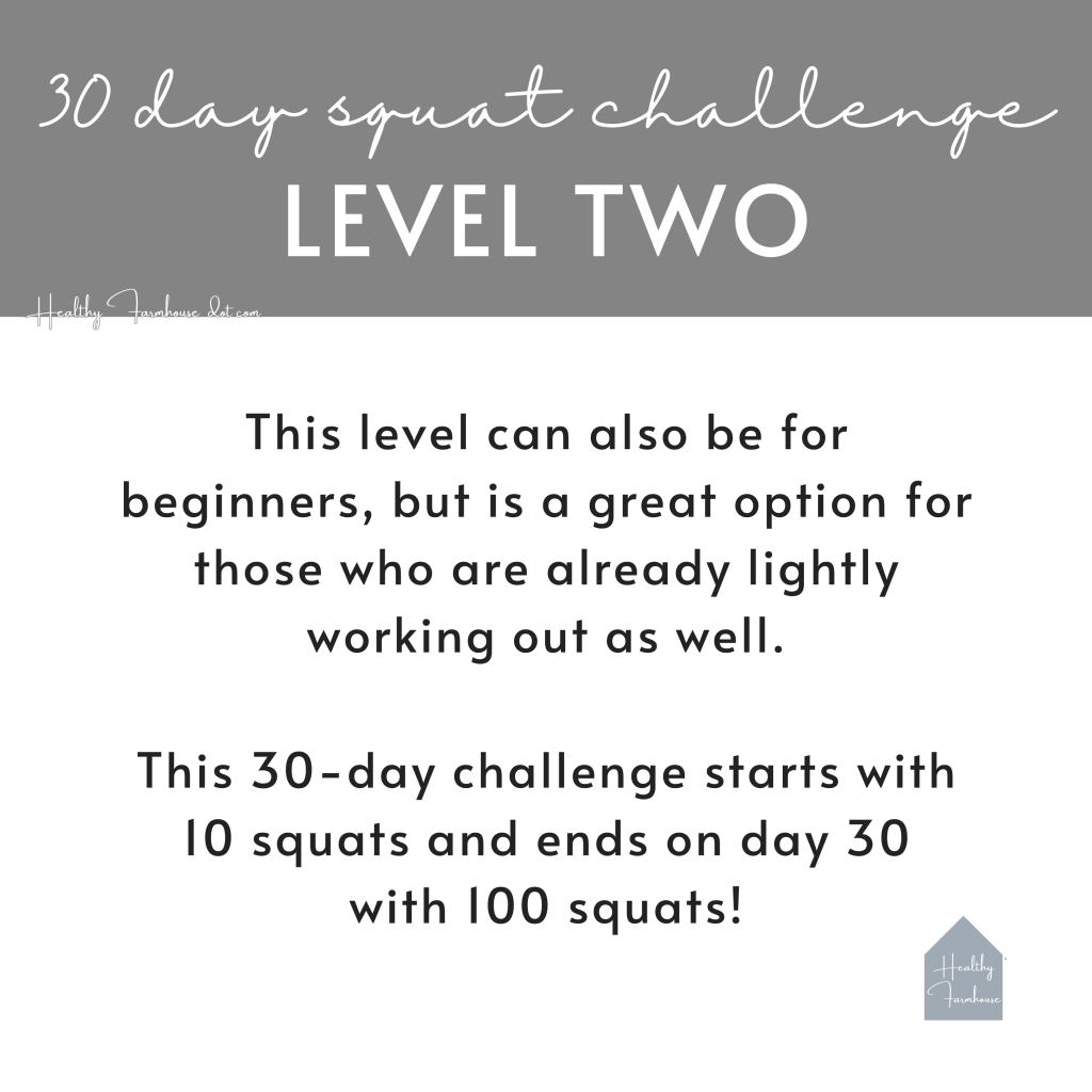 30 Day Squat Challenge Level Two
