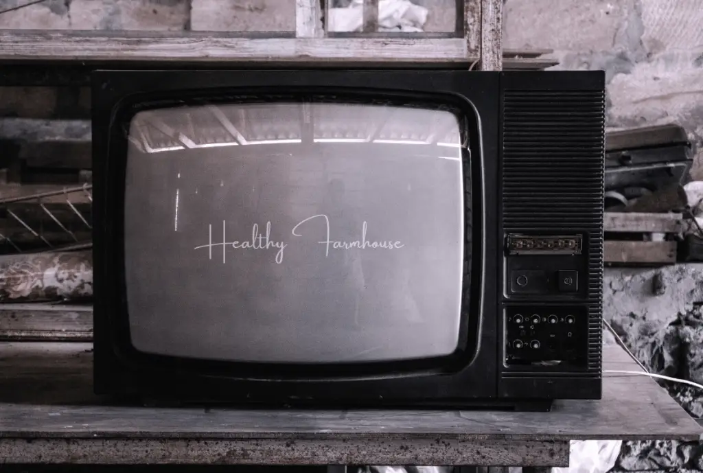 Old fashion black and white tv