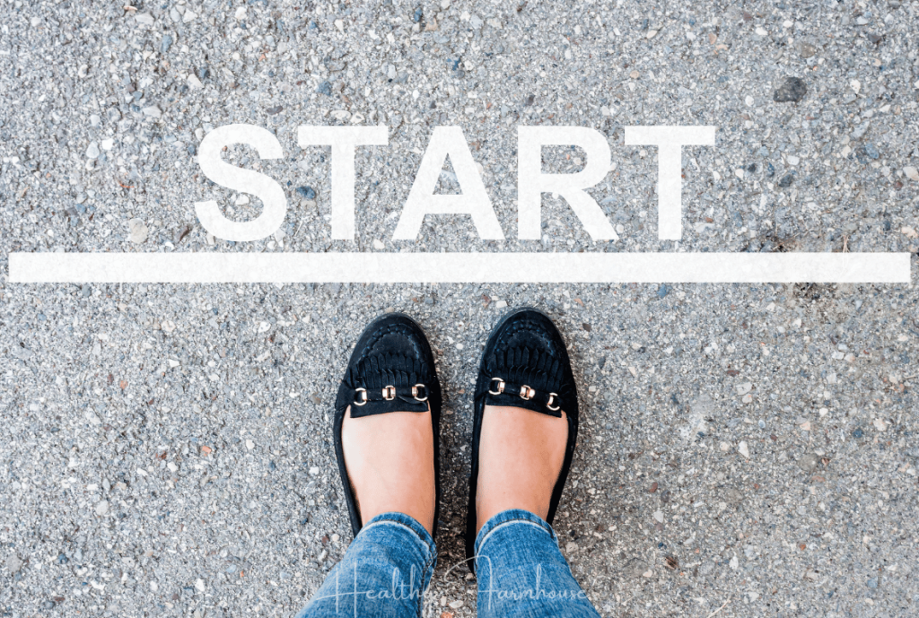 Starting line with feet 