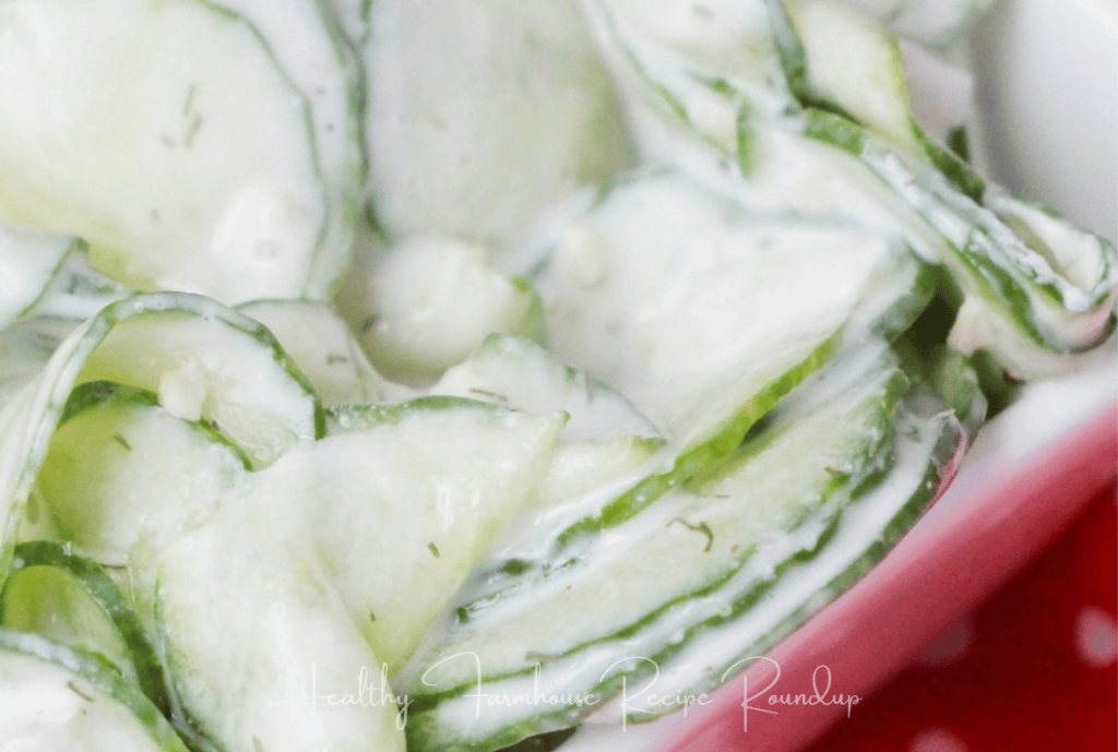 Creamy summer cucumber salad 